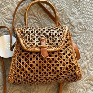 Street level wicker Crossbody purse